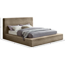 Meridian Dexter Taupe Corduroy Fabric Full Bed IMAGE 7