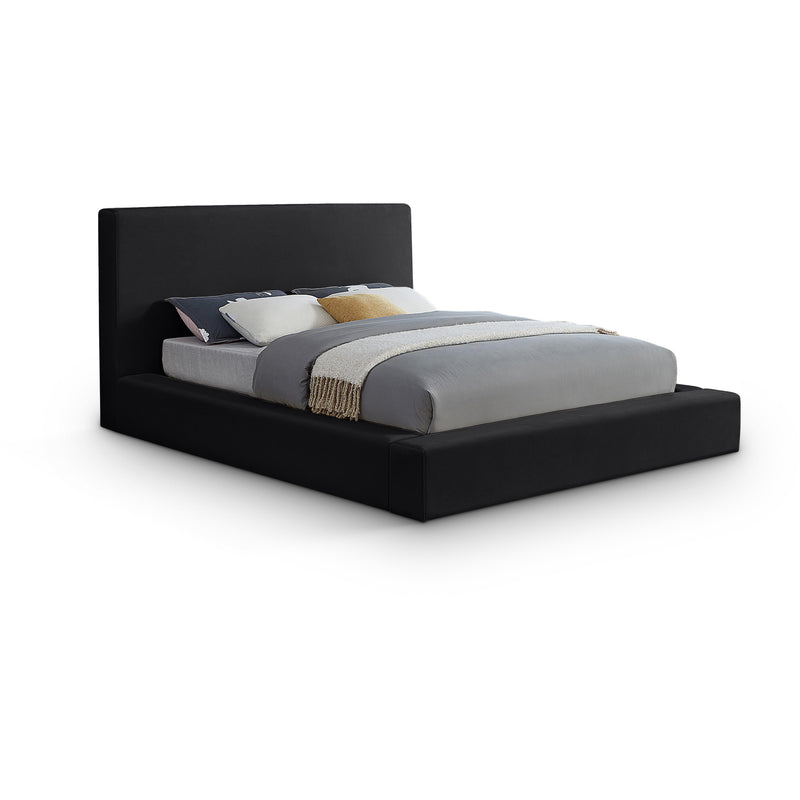 Meridian Dorian Black Velvet Full Bed IMAGE 1