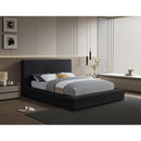 Meridian Dorian Black Velvet Queen Bed IMAGE 2