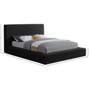 Meridian Dorian Black Velvet Queen Bed IMAGE 7