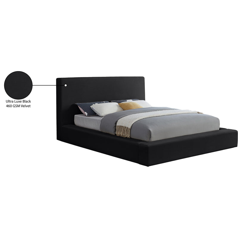 Meridian Dorian Black Velvet Queen Bed IMAGE 8
