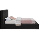 Meridian Dorian Black Velvet Twin Bed IMAGE 4