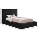 Meridian Dorian Black Velvet Twin Bed IMAGE 7