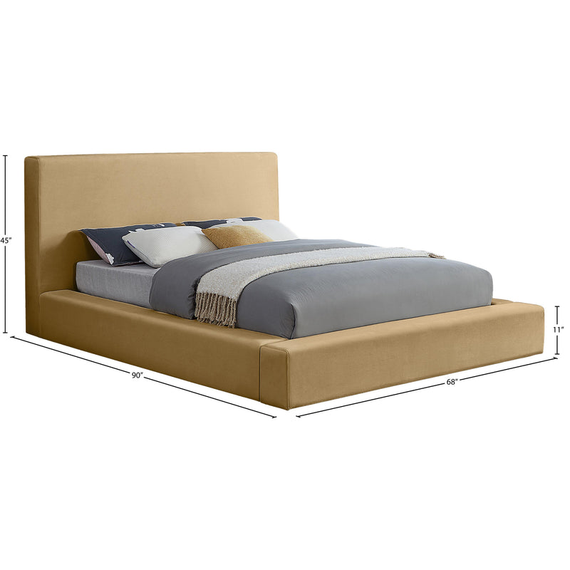 Meridian Dorian Camel Velvet Full Bed IMAGE 7