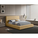 Meridian Dorian Camel Velvet King Bed IMAGE 2