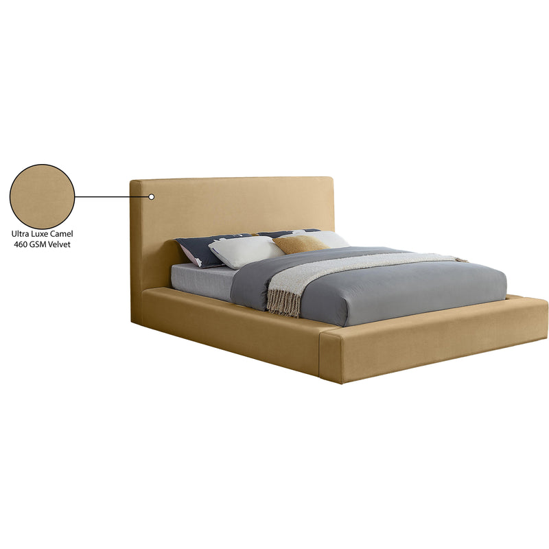 Meridian Dorian Camel Velvet King Bed IMAGE 8