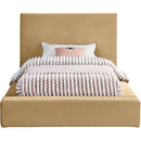 Meridian Dorian Camel Velvet Twin Bed IMAGE 3