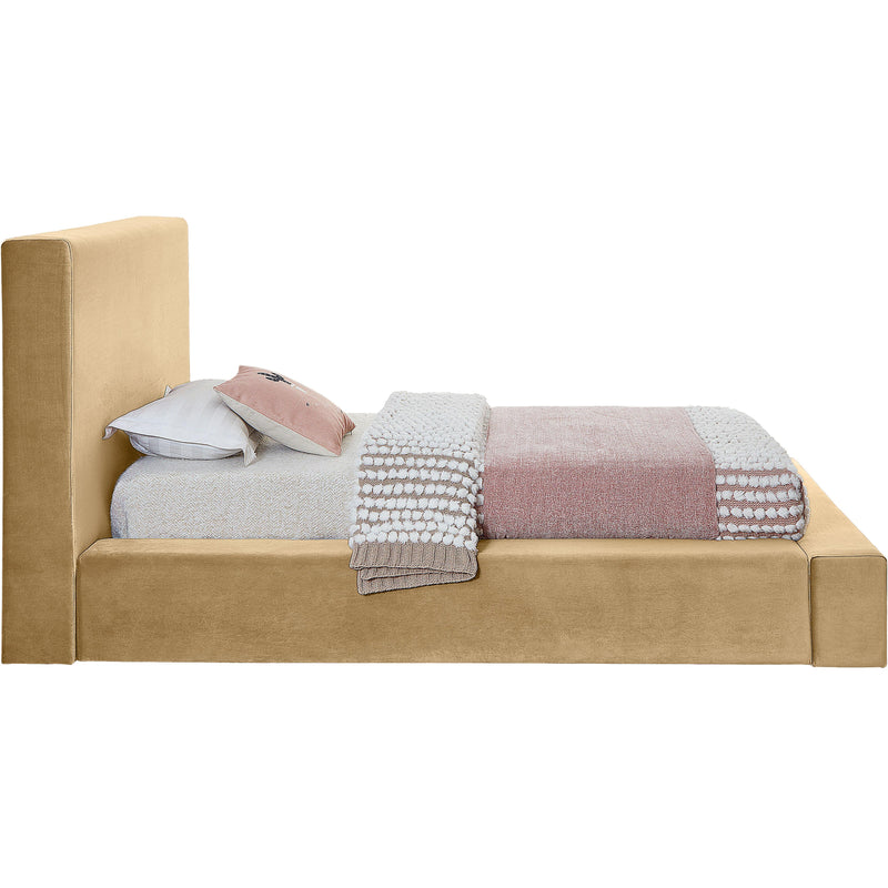 Meridian Dorian Camel Velvet Twin Bed IMAGE 4