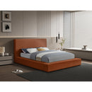 Meridian Dorian Cognac Velvet Full Bed IMAGE 2