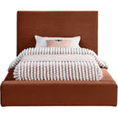 Meridian Dorian Cognac Velvet Twin Bed IMAGE 3