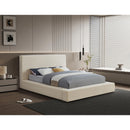 Meridian Dorian Cream Velvet King Bed IMAGE 2
