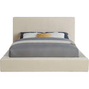 Meridian Dorian Cream Velvet Queen Bed IMAGE 3