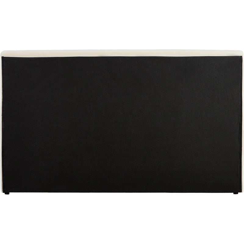 Meridian Dorian Cream Velvet Queen Bed IMAGE 5