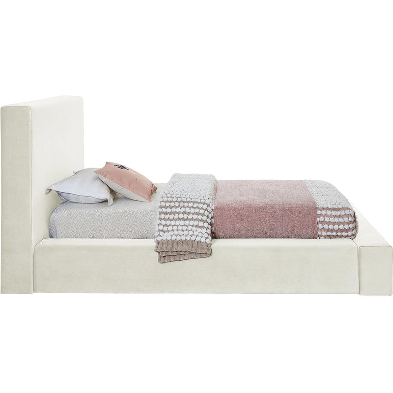 Meridian Dorian Cream Velvet Twin Bed IMAGE 4