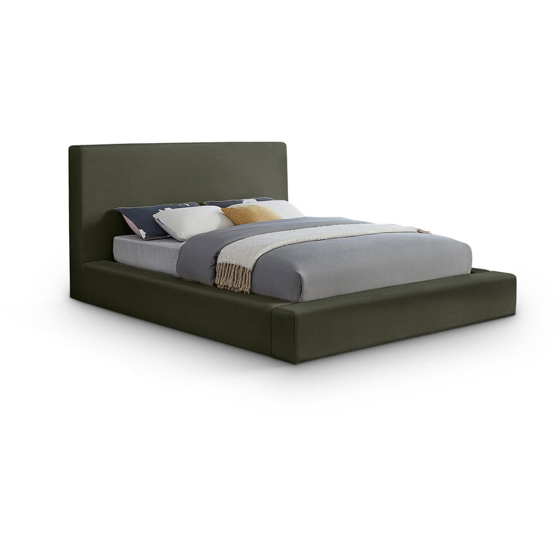 Meridian Dorian Green Velvet King Bed IMAGE 1