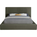 Meridian Dorian Green Velvet Queen Bed IMAGE 3