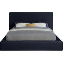 Meridian Dorian Navy Velvet King Bed IMAGE 3