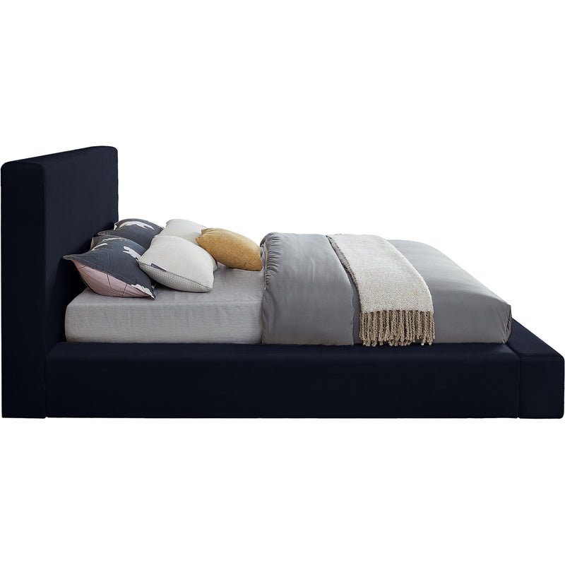 Meridian Dorian Navy Velvet King Bed IMAGE 4