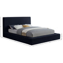 Meridian Dorian Navy Velvet King Bed IMAGE 7