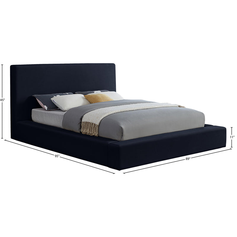 Meridian Dorian Navy Velvet King Bed IMAGE 7