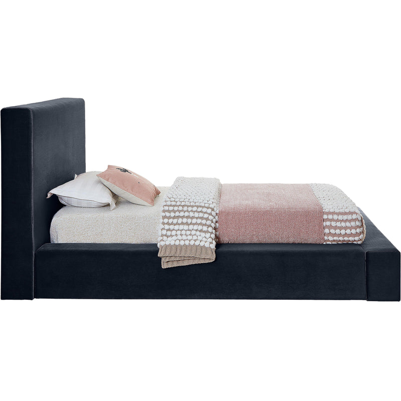 Meridian Dorian Navy Velvet Twin Bed IMAGE 4