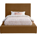 Meridian Dorian Saddle Velvet Twin Bed IMAGE 3