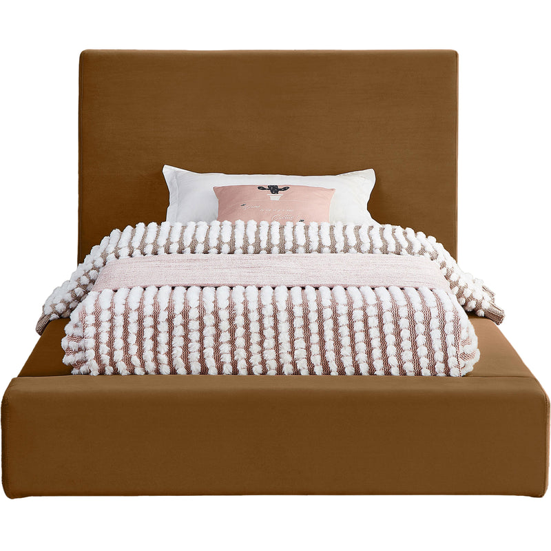 Meridian Dorian Saddle Velvet Twin Bed IMAGE 3