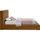 Meridian Dorian Saddle Velvet Twin Bed IMAGE 4