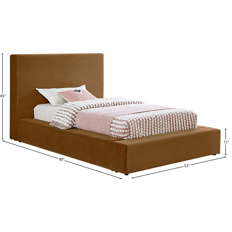 Meridian Dorian Saddle Velvet Twin Bed IMAGE 7