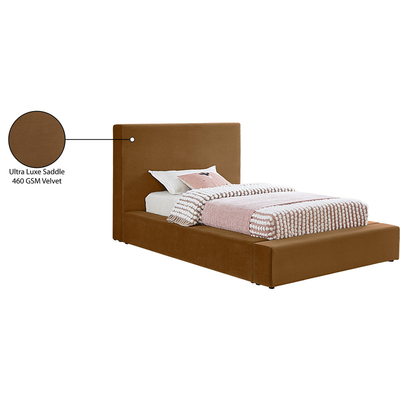 Meridian Dorian Saddle Velvet Twin Bed IMAGE 8