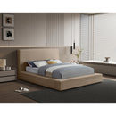Meridian Dorian Taupe Velvet Full Bed IMAGE 2