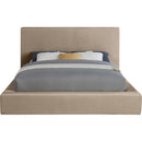 Meridian Dorian Taupe Velvet King Bed IMAGE 3