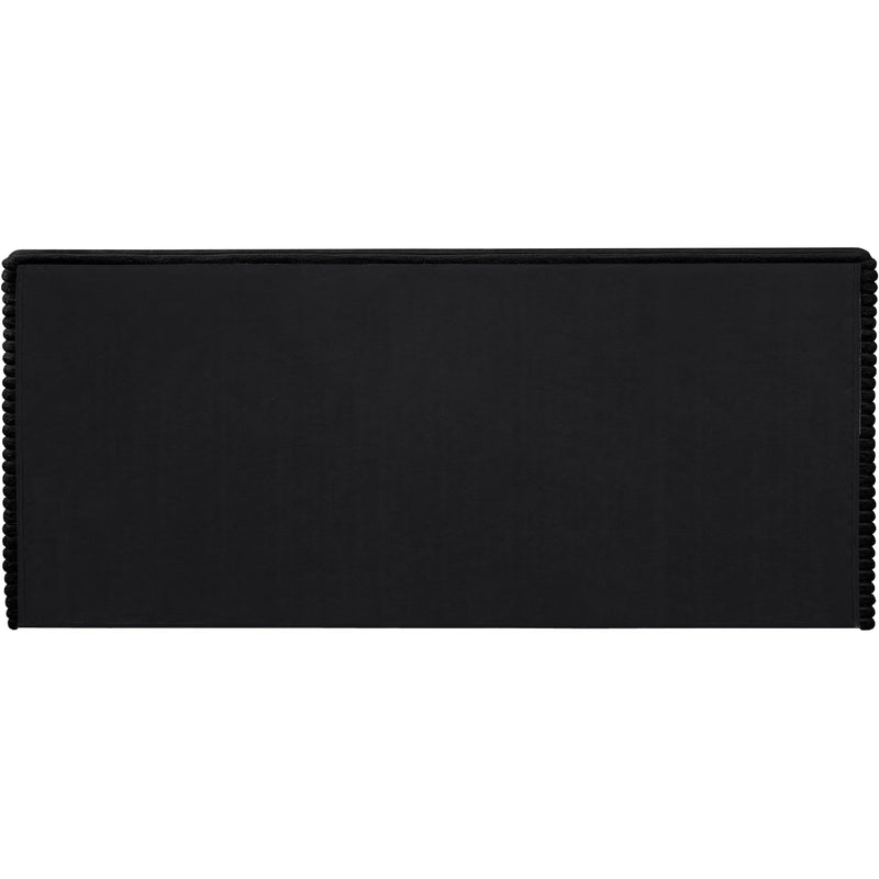 Meridian Drew Black Corduroy Fabric Full Bed (3 Boxes) IMAGE 5