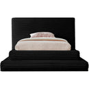 Meridian Drew Black Corduroy Fabric Twin Bed (3 Boxes) IMAGE 3