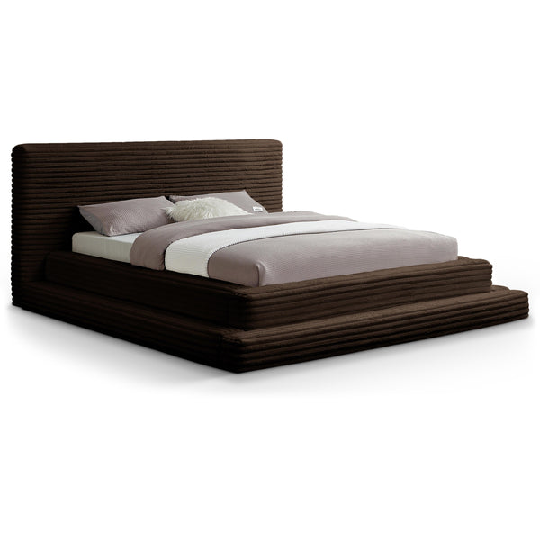 Meridian Drew Brown Corduroy Fabric Full Bed (3 Boxes) IMAGE 1