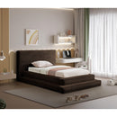 Meridian Drew Brown Corduroy Fabric Twin Bed (3 Boxes) IMAGE 2