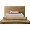 Meridian Drew Camel Corduroy Fabric Twin Bed (3 Boxes) IMAGE 3