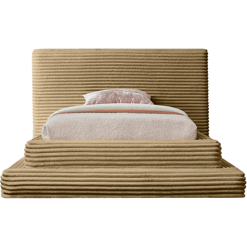 Meridian Drew Camel Corduroy Fabric Twin Bed (3 Boxes) IMAGE 3