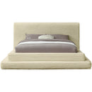 Meridian Drew Cream Corduroy Fabric Full Bed (3 Boxes) IMAGE 3