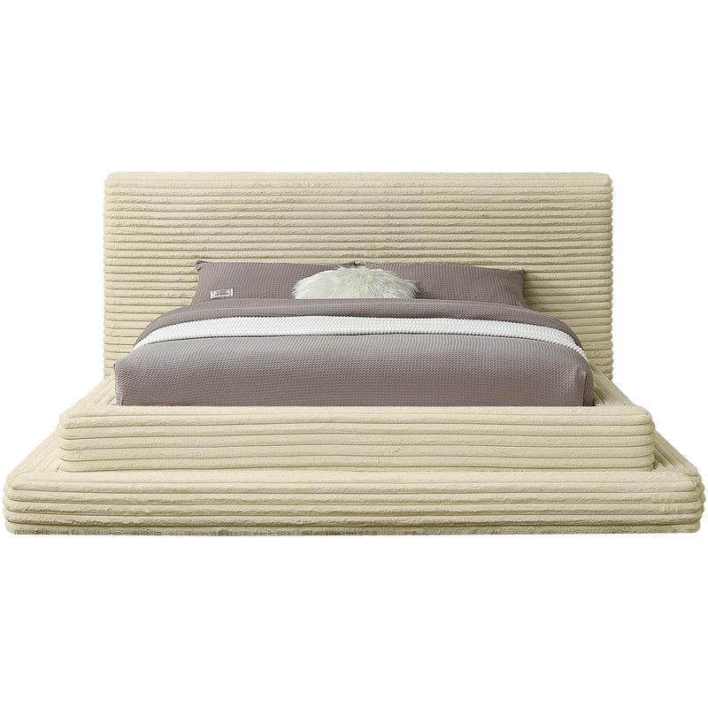 Meridian Drew Cream Corduroy Fabric Queen Bed (3 Boxes) IMAGE 3