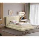 Meridian Drew Cream Corduroy Fabric Twin Bed (3 Boxes) IMAGE 2