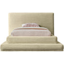 Meridian Drew Cream Corduroy Fabric Twin Bed (3 Boxes) IMAGE 3