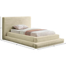 Meridian Drew Cream Corduroy Fabric Twin Bed (3 Boxes) IMAGE 7