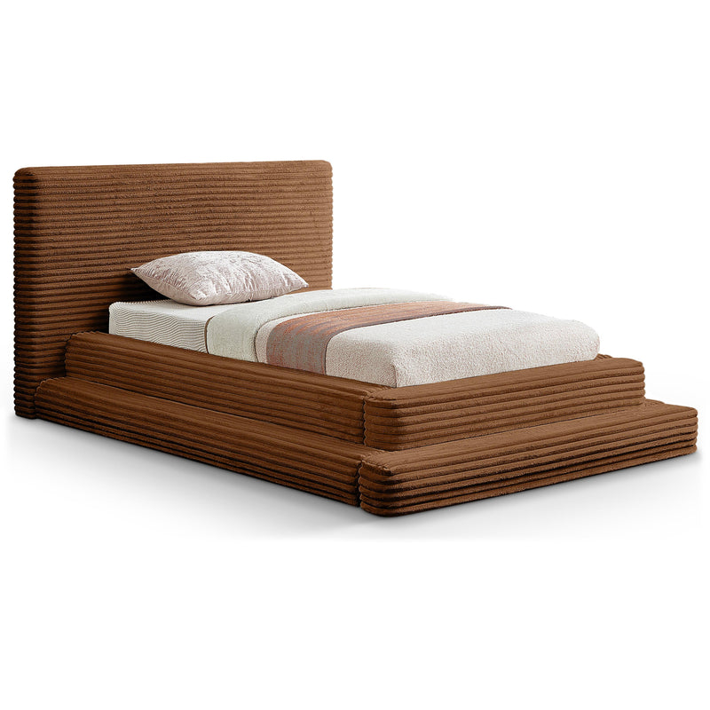 Meridian Drew Saddle Corduroy Fabric Twin Bed (3 Boxes) IMAGE 1
