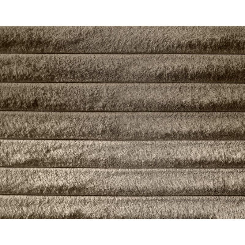 Meridian Drew Taupe Corduroy Fabric Full Bed (3 Boxes) IMAGE 6