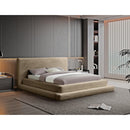 Meridian Drew Taupe Corduroy Fabric Queen Bed (3 Boxes) IMAGE 2