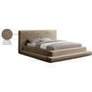 Meridian Drew Taupe Corduroy Fabric Queen Bed (3 Boxes) IMAGE 8