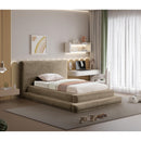 Meridian Drew Taupe Corduroy Fabric Twin Bed (3 Boxes) IMAGE 2