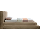 Meridian Drew Taupe Corduroy Fabric Twin Bed (3 Boxes) IMAGE 4