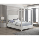 Meridian Emerson Cream Linen Textured Fabric Full Bed (3 Boxes) IMAGE 2